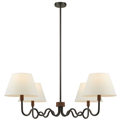 Modway - Sunlit Squiggle 4-Arm Pendant Light by Modway  Lighting Ceiling Lamps Black - EEI-6883-WAL-BLK