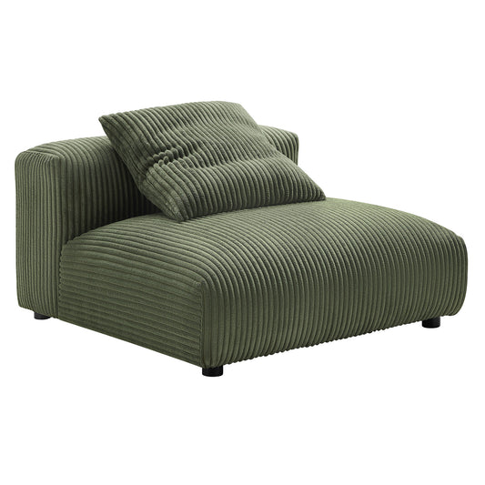 Modway - Solace Modular Corduroy Upholstered Armless Chair by Modway  Living Room Sofas and Armchairs Green - EEI-6884-FRN