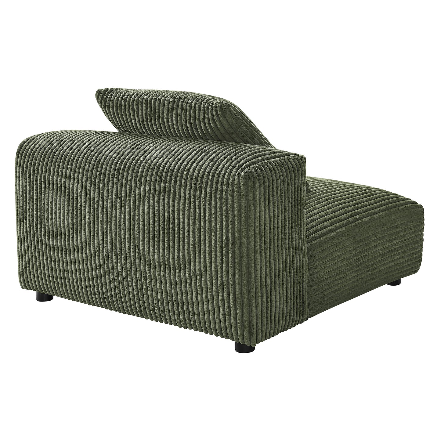 Modway - Solace Modular Corduroy Upholstered Armless Chair by Modway  Living Room Sofas and Armchairs Green - EEI-6884-FRN