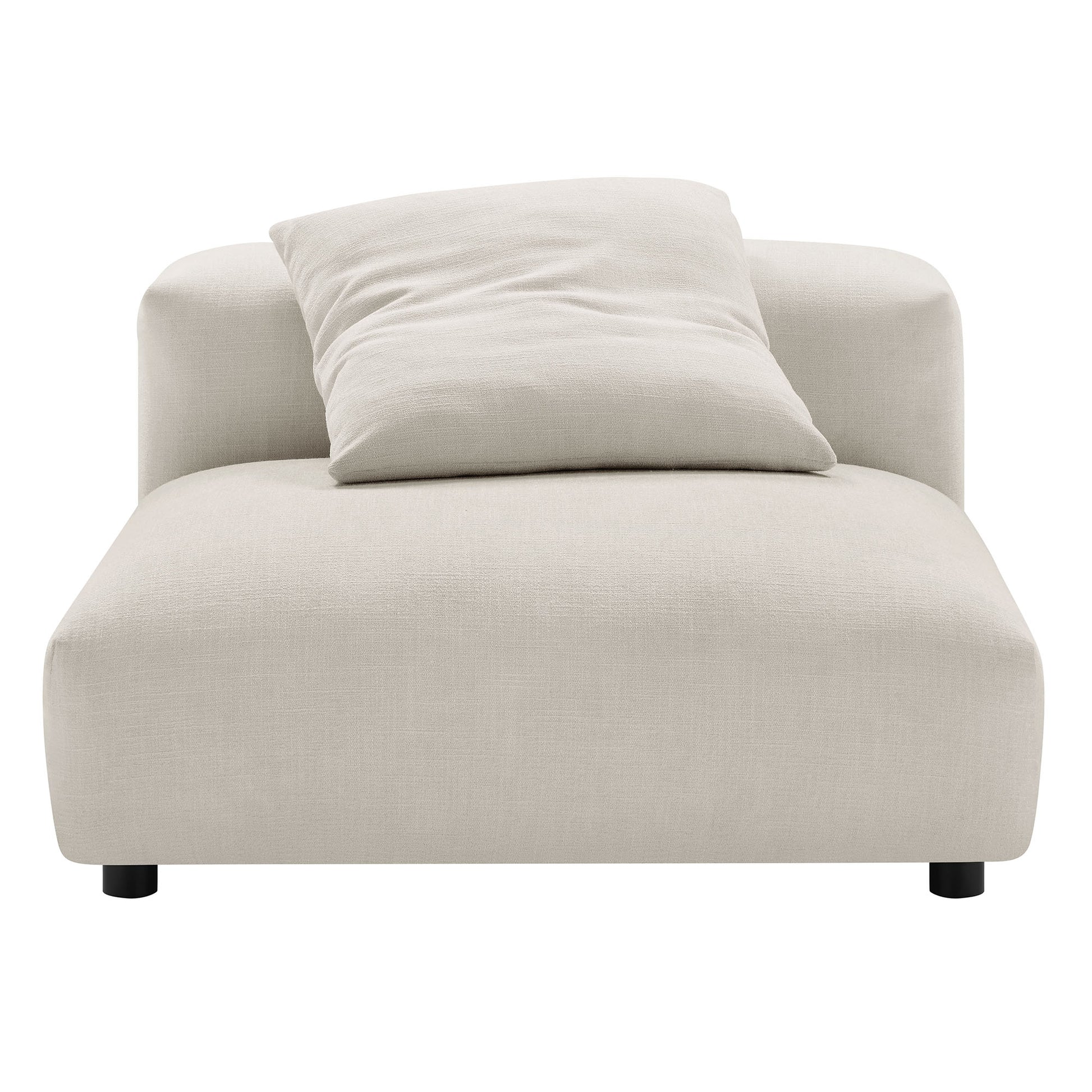 Gray 3-piece modular upholstered fabric sofa with plush cushions and low-profile legs.