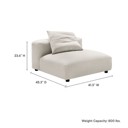 Modway - Solace Modular Upholstered Fabric Armless Chair by Modway  Living Room Sofas and Armchairs Gray - EEI-6885-SAL