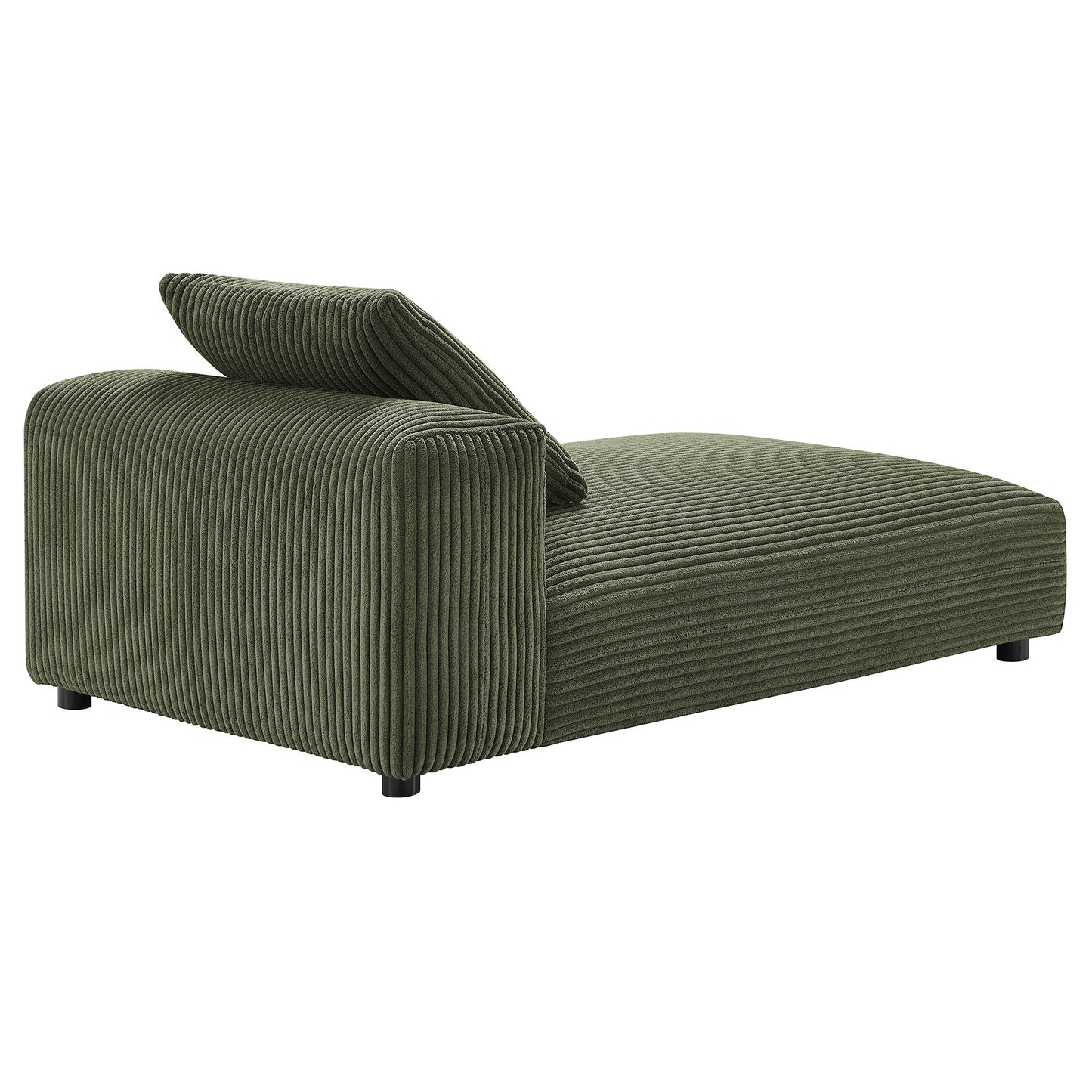 Modway - Solace Modular Corduroy Upholstered Armless Chaise Lounge by Modway  Living Room Sofas and Armchairs Green - EEI-6886-FRN