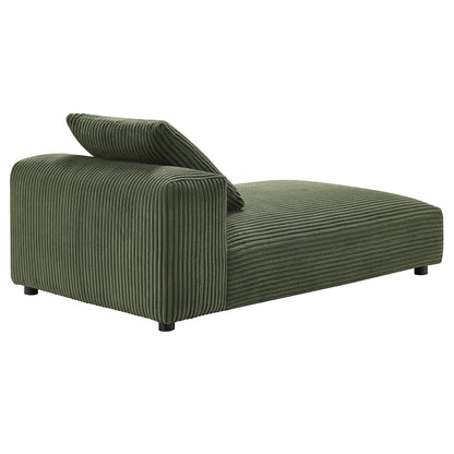 Modway - Solace Modular Corduroy Upholstered Armless Chaise Lounge by Modway  Living Room Sofas and Armchairs Green - EEI-6886-FRN