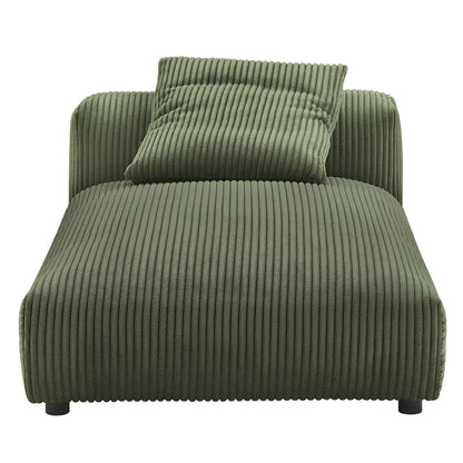 Modway - Solace Modular Corduroy Upholstered Armless Chaise Lounge by Modway  Living Room Sofas and Armchairs Green - EEI-6886-FRN