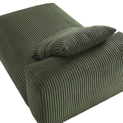 Modway - Solace Modular Corduroy Upholstered Armless Chaise Lounge by Modway  Living Room Sofas and Armchairs Green - EEI-6886-FRN