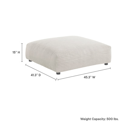 Modway - Solace Modular Corduroy Upholstered Ottoman by Modway  Living Room Sofas and Armchairs Brown - EEI-6888-ALM