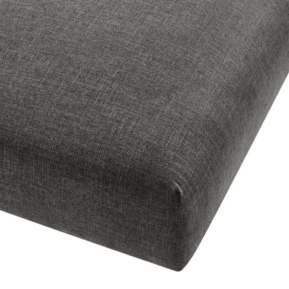 Modway - Solace Modular Upholstered Fabric Ottoman by Modway  Living Room Sofas and Armchairs Gray - EEI-6889-CHA