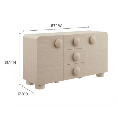 Modway - Sonnet 57" Sideboard Storage Cabinet by Modway  Living Room Decor Gray - EEI-6892-ASH