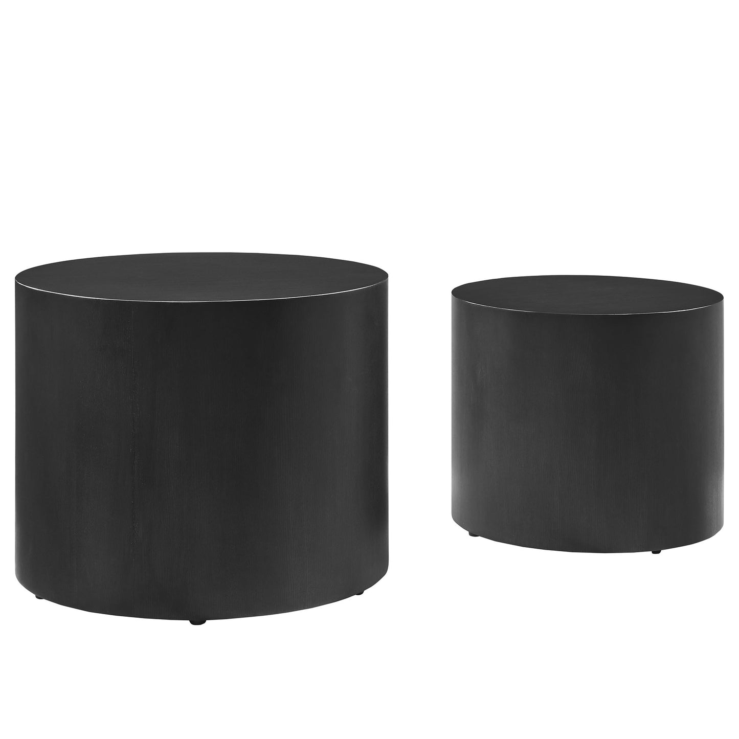 Modway - Amani Round Nesting Coffee Tables Set of 2 by Modway  Living Room Tables Black - EEI-6893-BLK