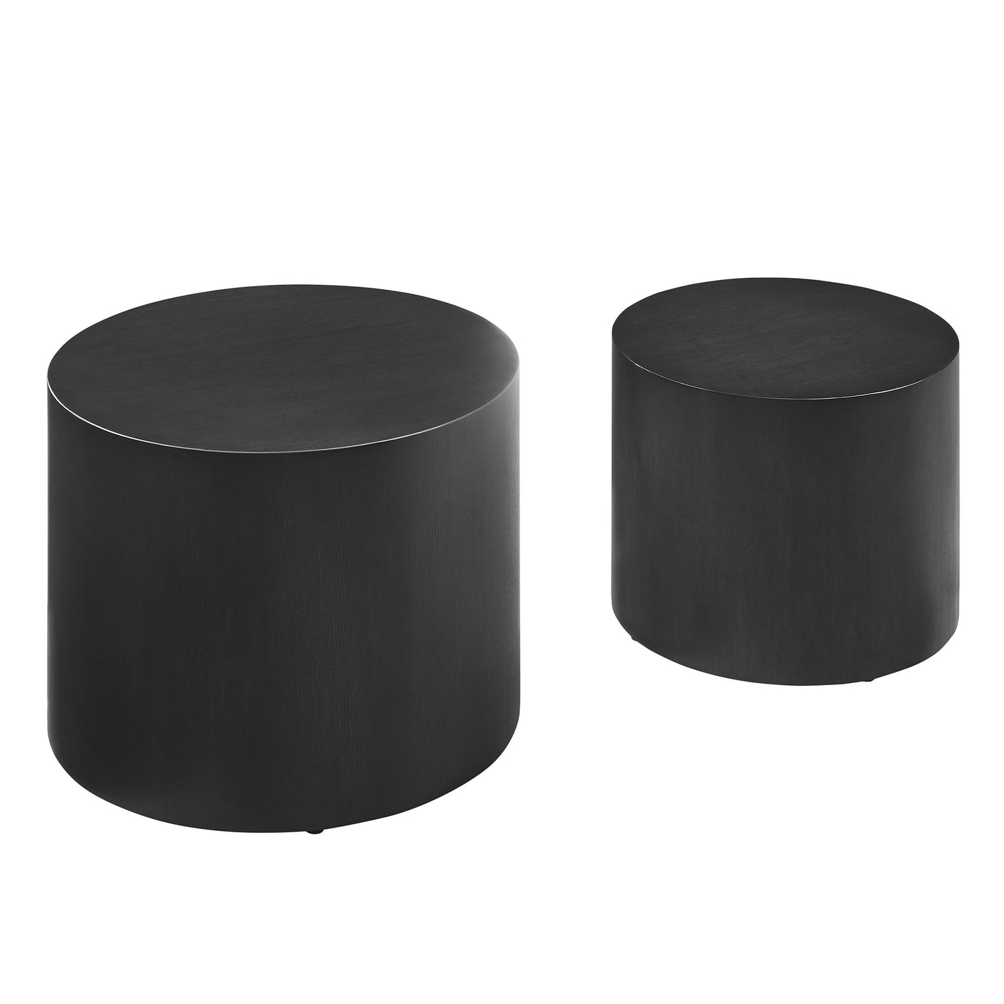 Modway - Amani Round Nesting Coffee Tables Set of 2 by Modway  Living Room Tables Black - EEI-6893-BLK