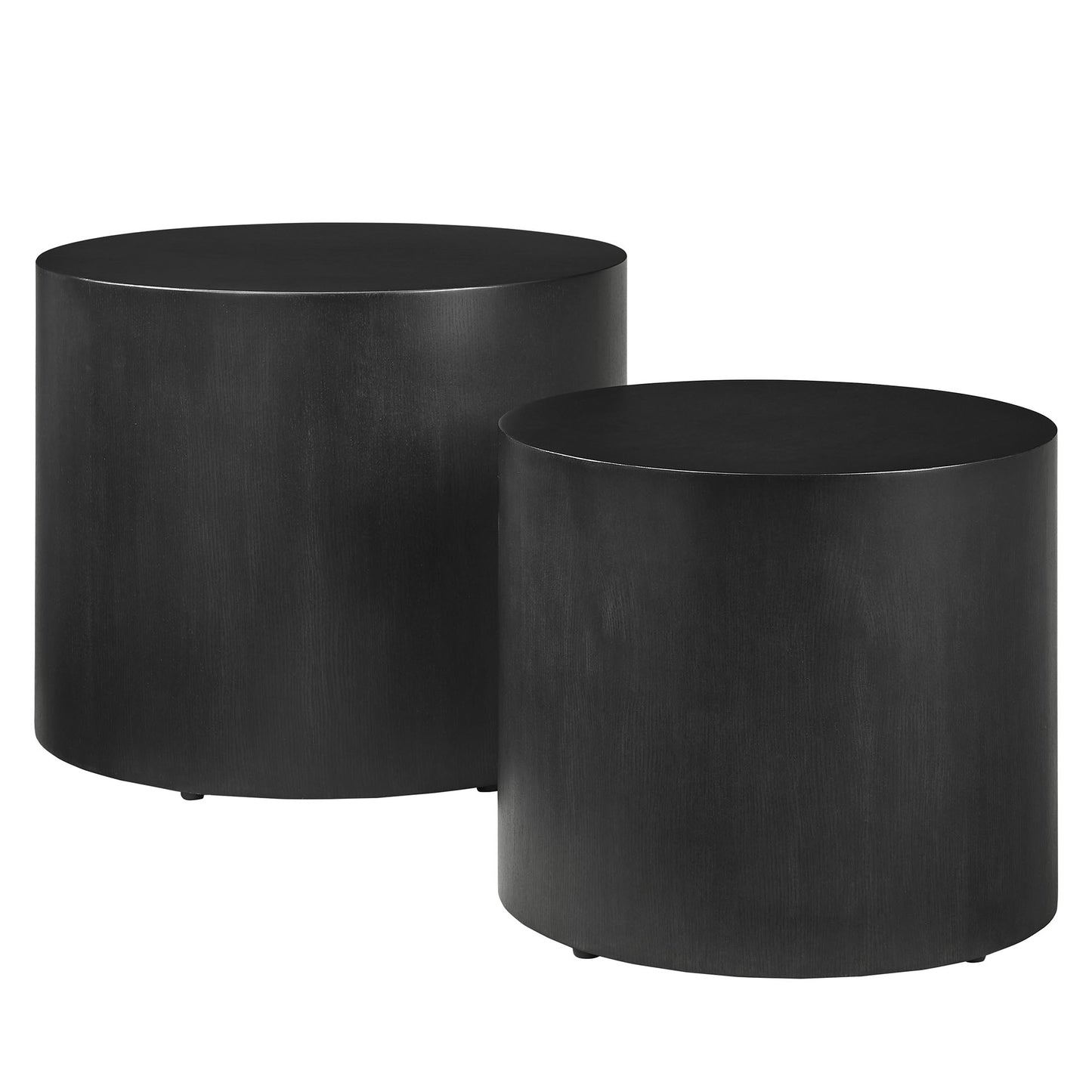 Modway - Amani Round Nesting Coffee Tables Set of 2 by Modway  Living Room Tables Black - EEI-6893-BLK