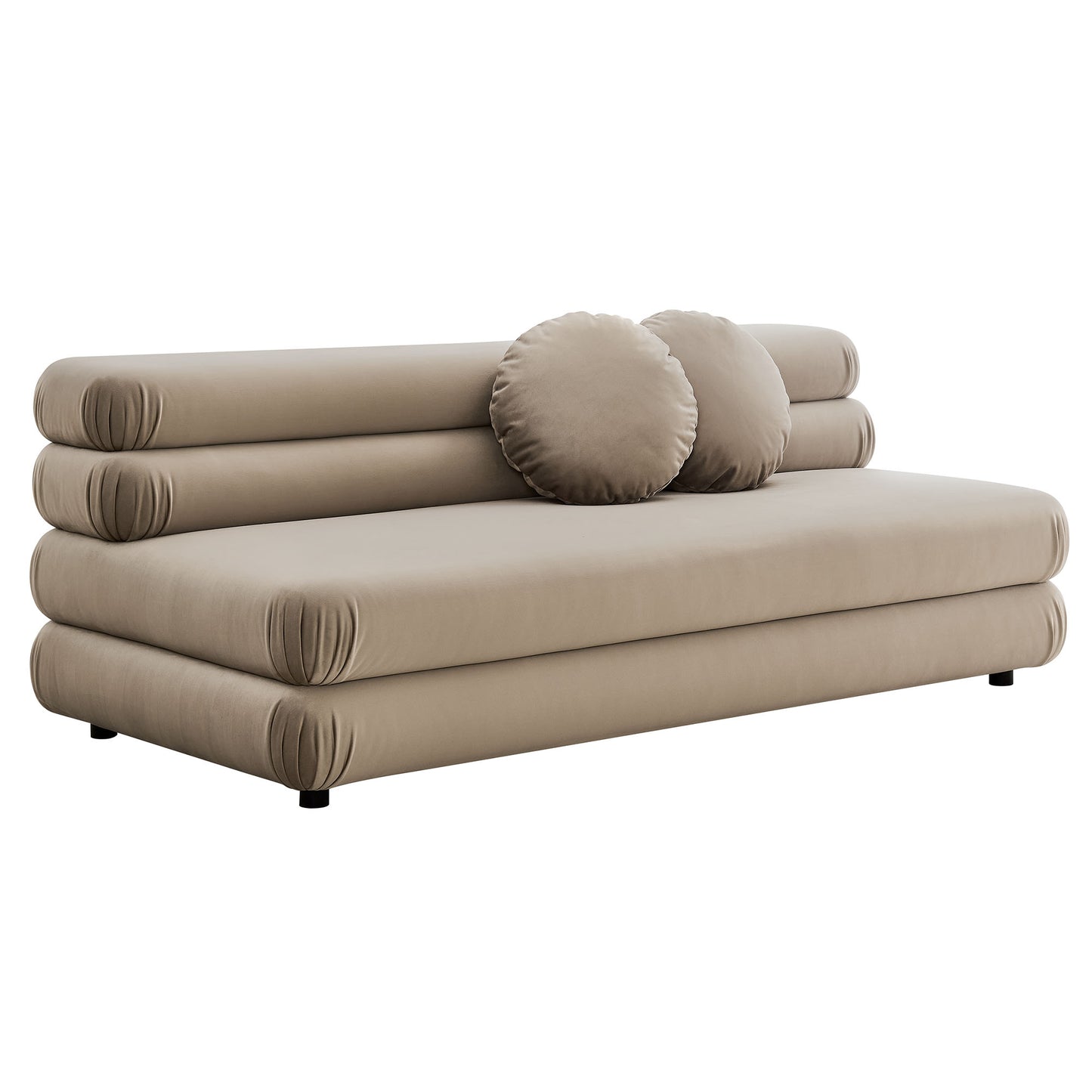 Modway Outlet Jubilee Modular Performance Velvet Armless Loveseat by Modway  Living Room Furniture Taupe - EEI-6897-TAU