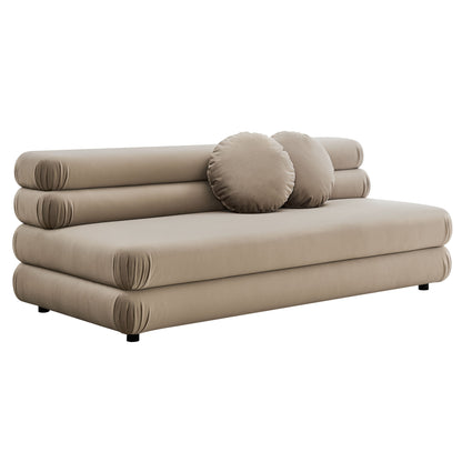 Modway Outlet Jubilee Modular Performance Velvet Armless Loveseat by Modway  Living Room Furniture Taupe - EEI-6897-TAU