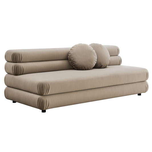 Modway Outlet Jubilee Modular Performance Velvet Armless Loveseat by Modway  Living Room Furniture Taupe - EEI-6897-TAU