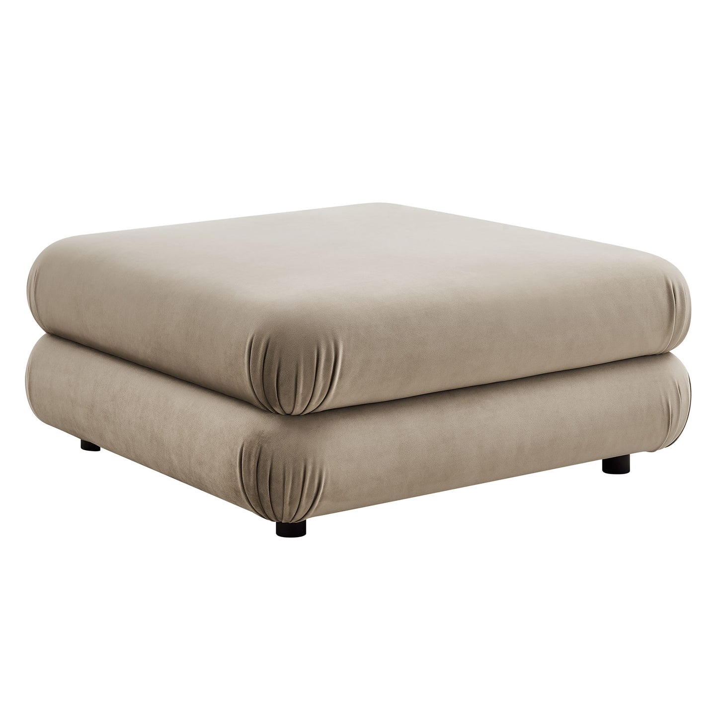 Modway Outlet Jubilee Modular Performance Velvet Ottoman by Modway  Living Room Furniture Taupe - EEI-6899-TAU