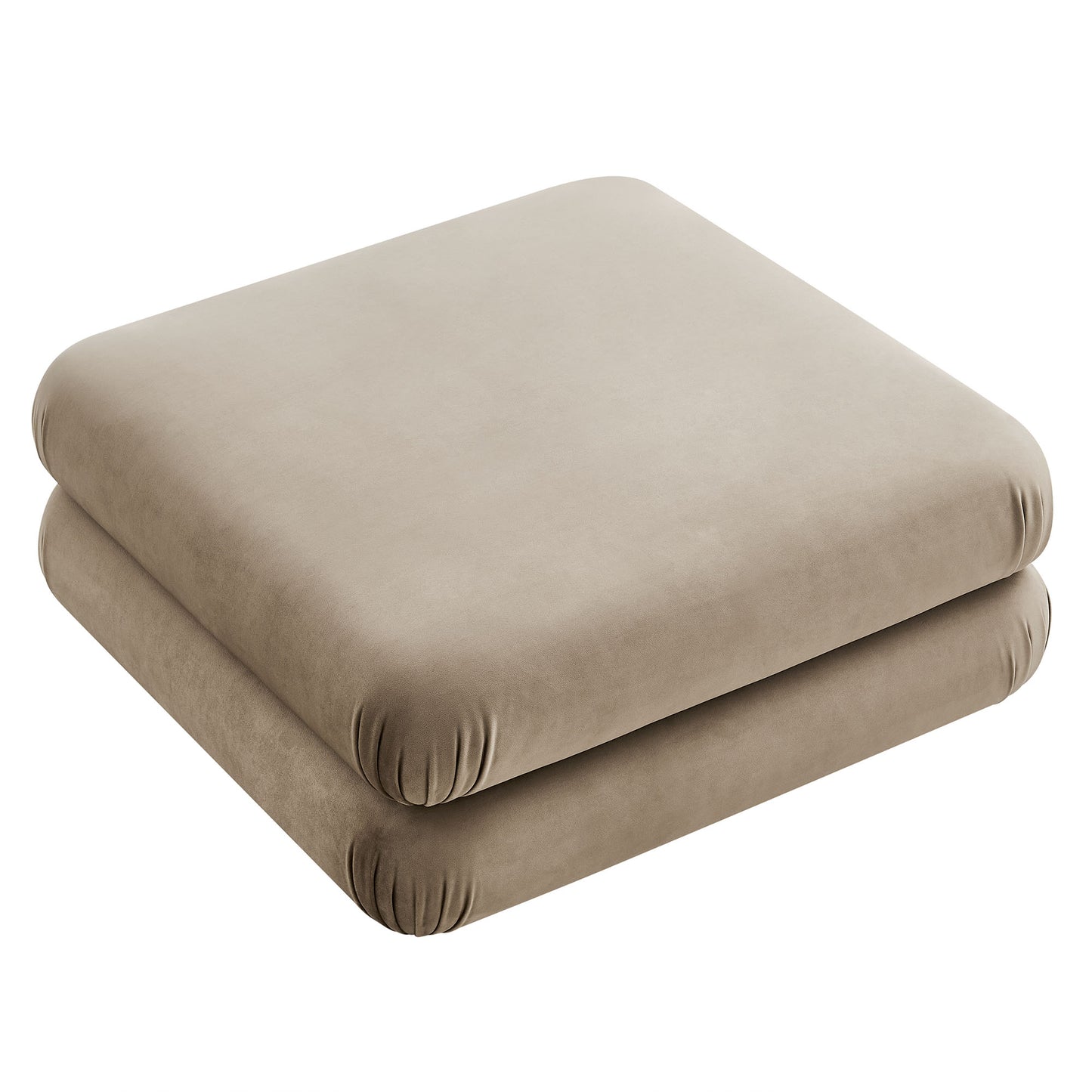 Modway Outlet Jubilee Modular Performance Velvet Ottoman by Modway  Living Room Furniture Taupe - EEI-6899-TAU