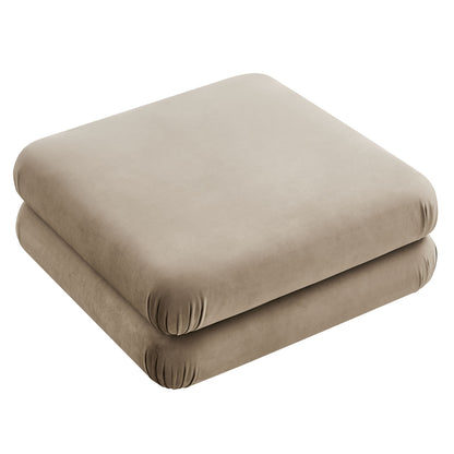 Modway Outlet Jubilee Modular Performance Velvet Ottoman by Modway  Living Room Furniture Taupe - EEI-6899-TAU