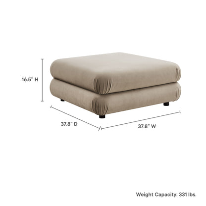 Modway Outlet Jubilee Modular Performance Velvet Ottoman by Modway  Living Room Furniture Taupe - EEI-6899-TAU