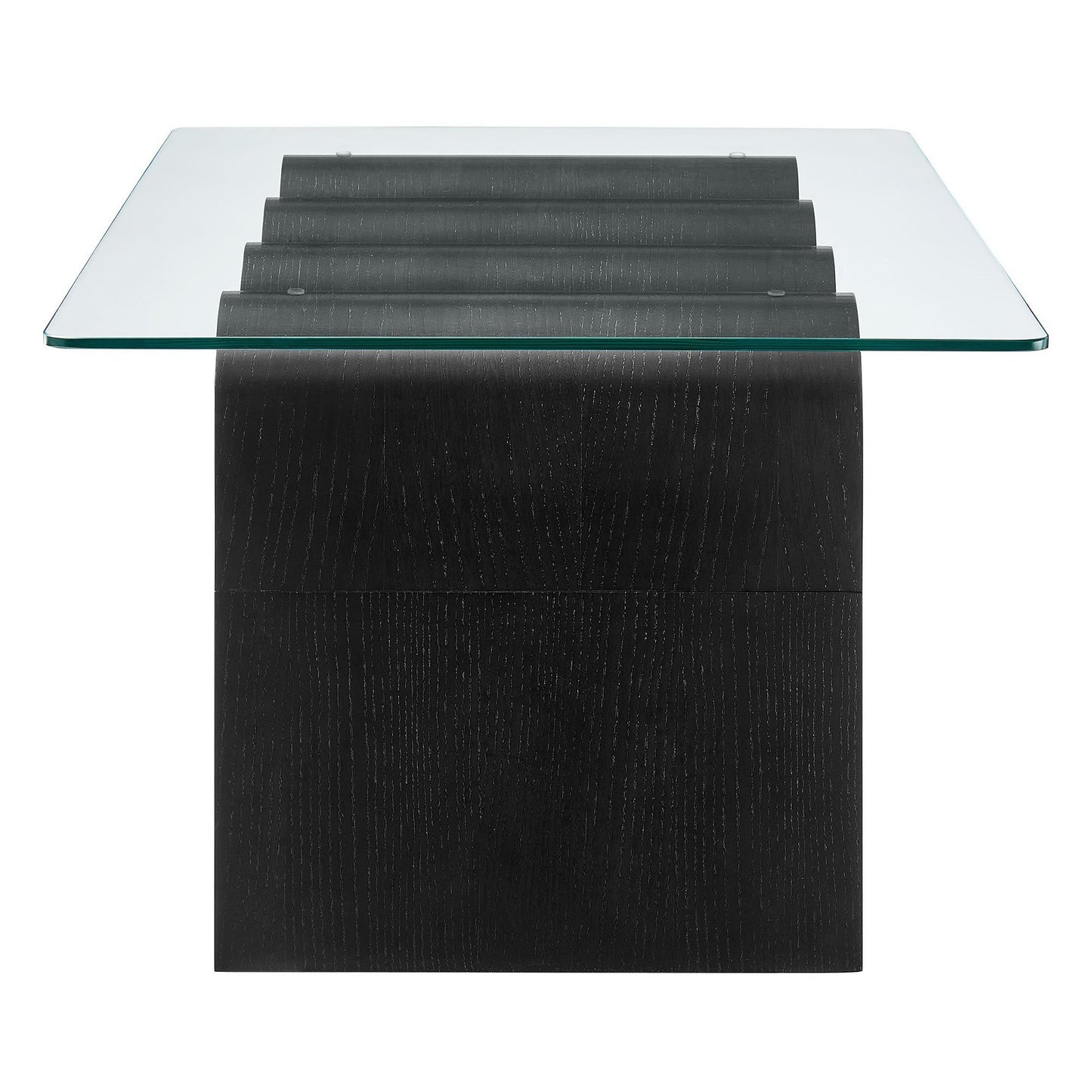 Modway - Ondine Glass Top Coffee Table by Modway  Living Room Tables Black - EEI-6900-BLK