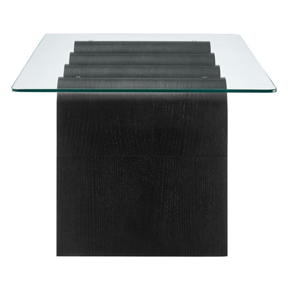 Modway - Ondine Glass Top Coffee Table by Modway  Living Room Tables Black - EEI-6900-BLK