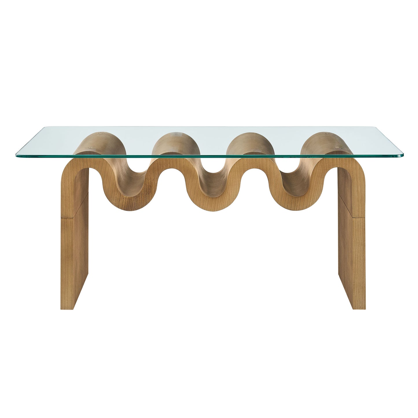Modway - Ondine Glass Top Coffee Table by Modway  Living Room Tables Brown - EEI-6900-NAT