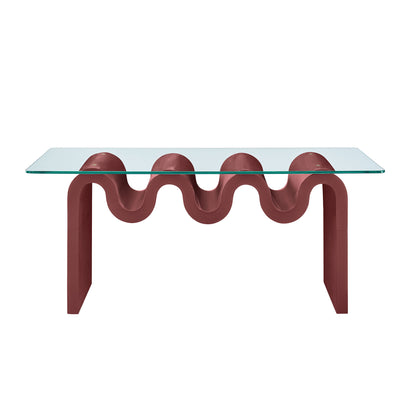 Modway - Ondine Glass Top Coffee Table by Modway  Living Room Tables Purple - EEI-6900-SPA