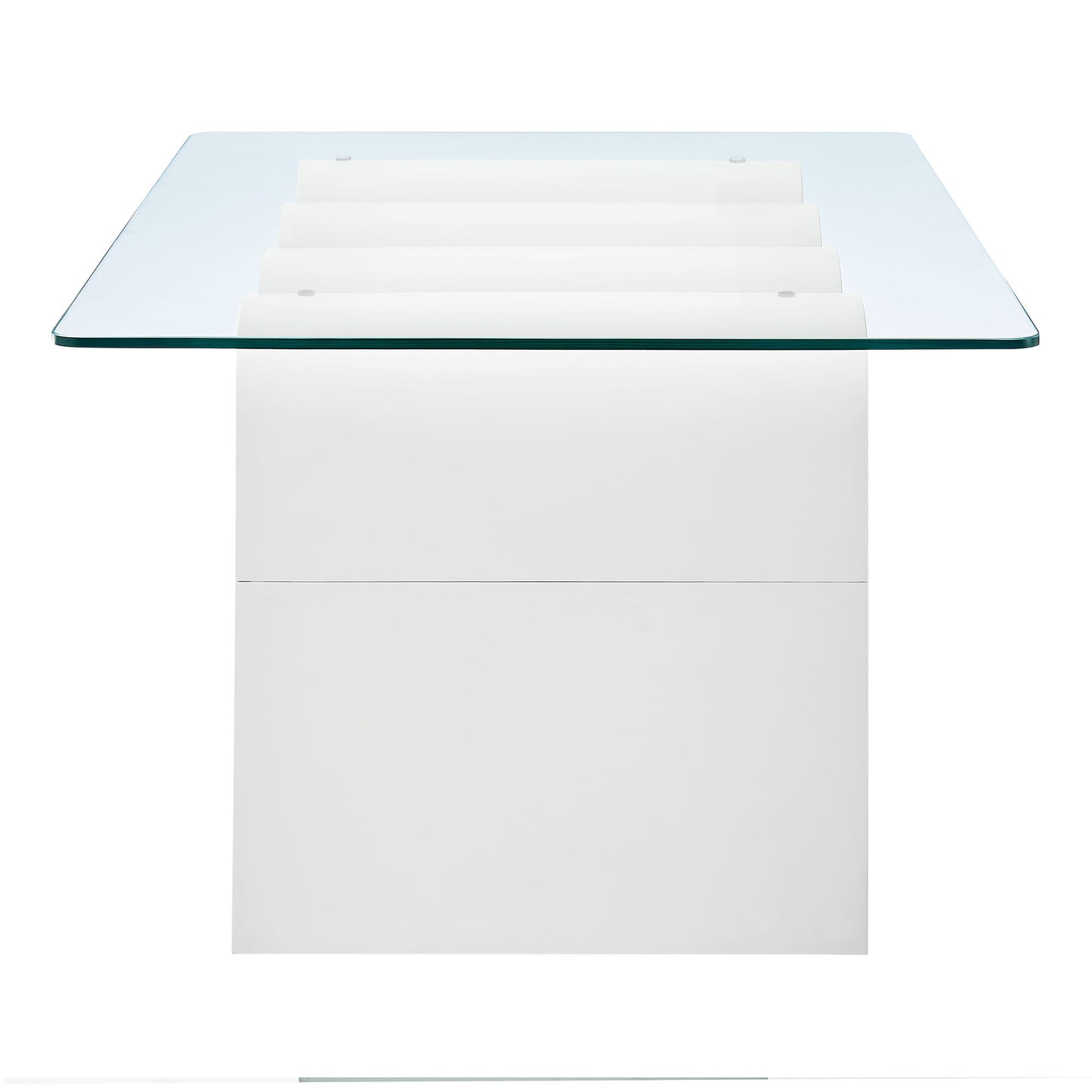 Modway - Ondine Glass Top Coffee Table by Modway  Living Room Tables White - EEI-6900-WHI