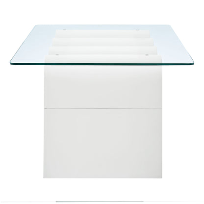 Modway - Ondine Glass Top Coffee Table by Modway  Living Room Tables White - EEI-6900-WHI