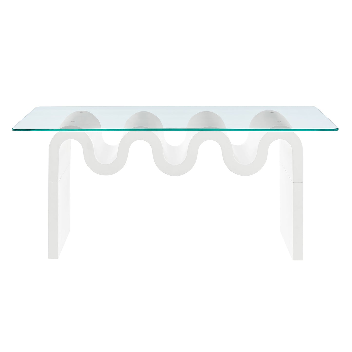 Modway - Ondine Glass Top Coffee Table by Modway  Living Room Tables White - EEI-6900-WHI