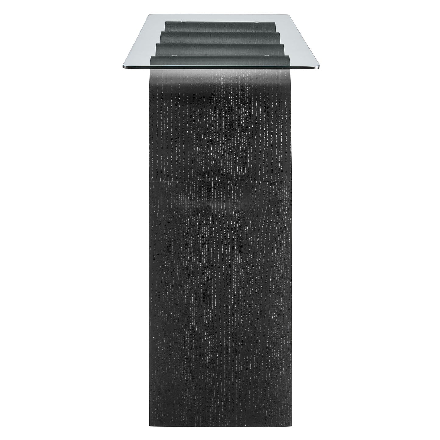 Modway - Ondine Glass Top 50" Console Table by Modway  Living Room Tables Black - EEI-6901-BLK