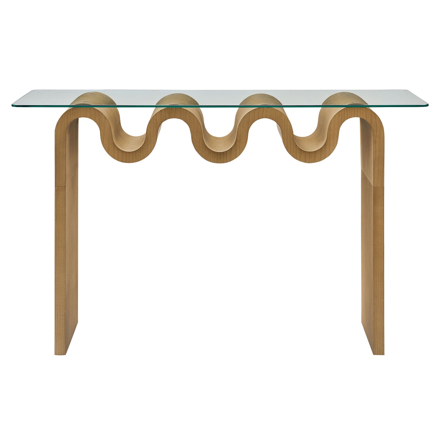 Modway - Ondine Glass Top 50" Console Table by Modway  Living Room Tables Brown - EEI-6901-NAT