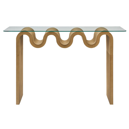 Modway - Ondine Glass Top 50" Console Table by Modway  Living Room Tables Brown - EEI-6901-NAT