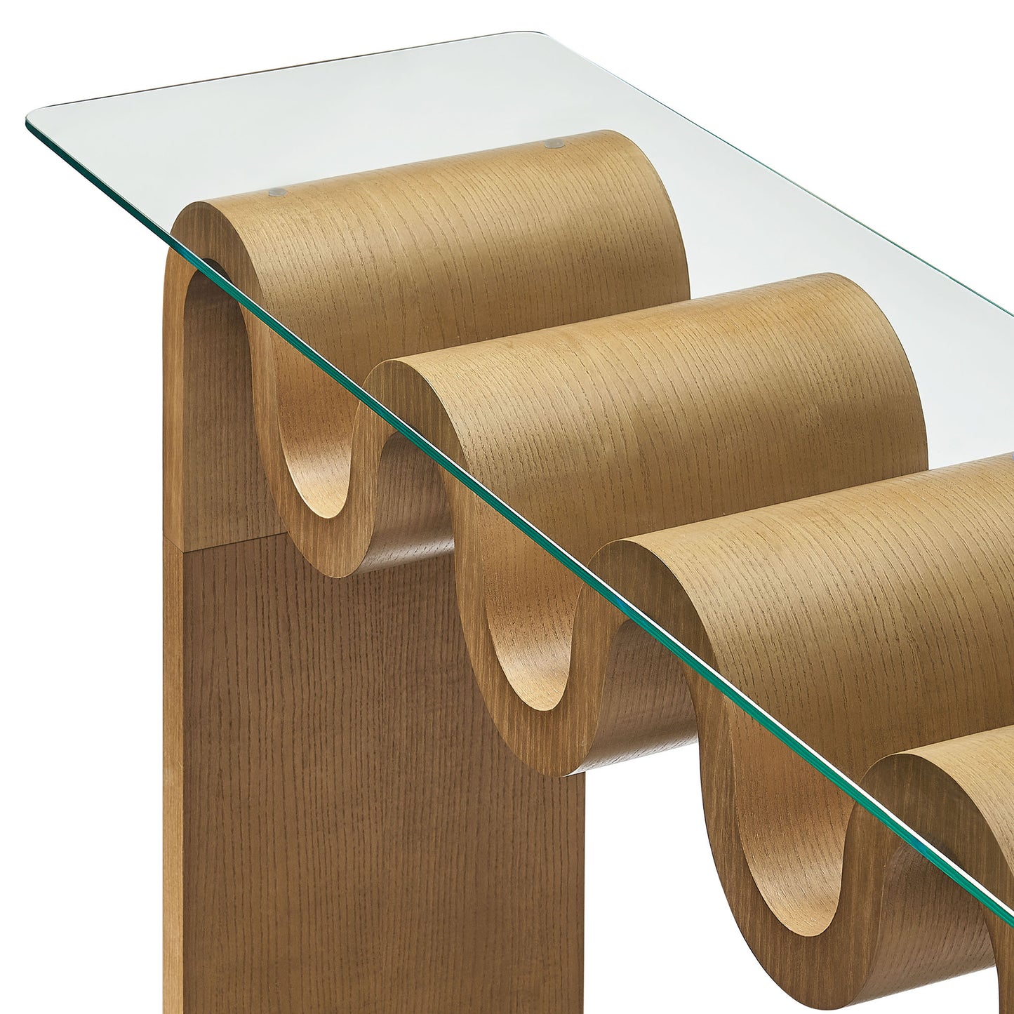 Modway - Ondine Glass Top 50" Console Table by Modway  Living Room Tables Brown - EEI-6901-NAT