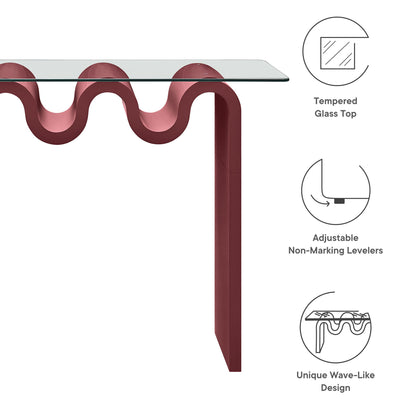 Modway - Ondine Glass Top 50" Console Table by Modway  Living Room Tables Purple - EEI-6901-SPA