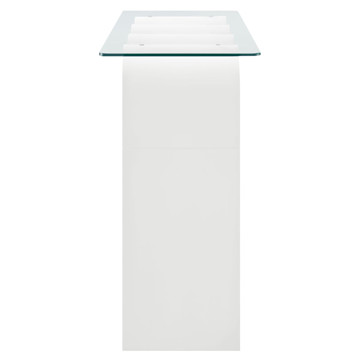 Modway - Ondine Glass Top 50" Console Table by Modway  Living Room Tables White - EEI-6901-WHI