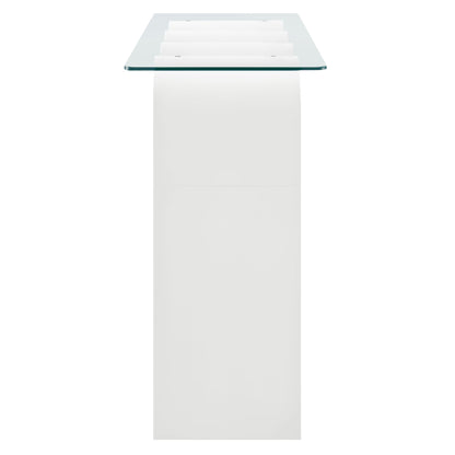 Modway - Ondine Glass Top 50" Console Table by Modway  Living Room Tables White - EEI-6901-WHI