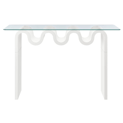 Modway - Ondine Glass Top 50" Console Table by Modway  Living Room Tables White - EEI-6901-WHI