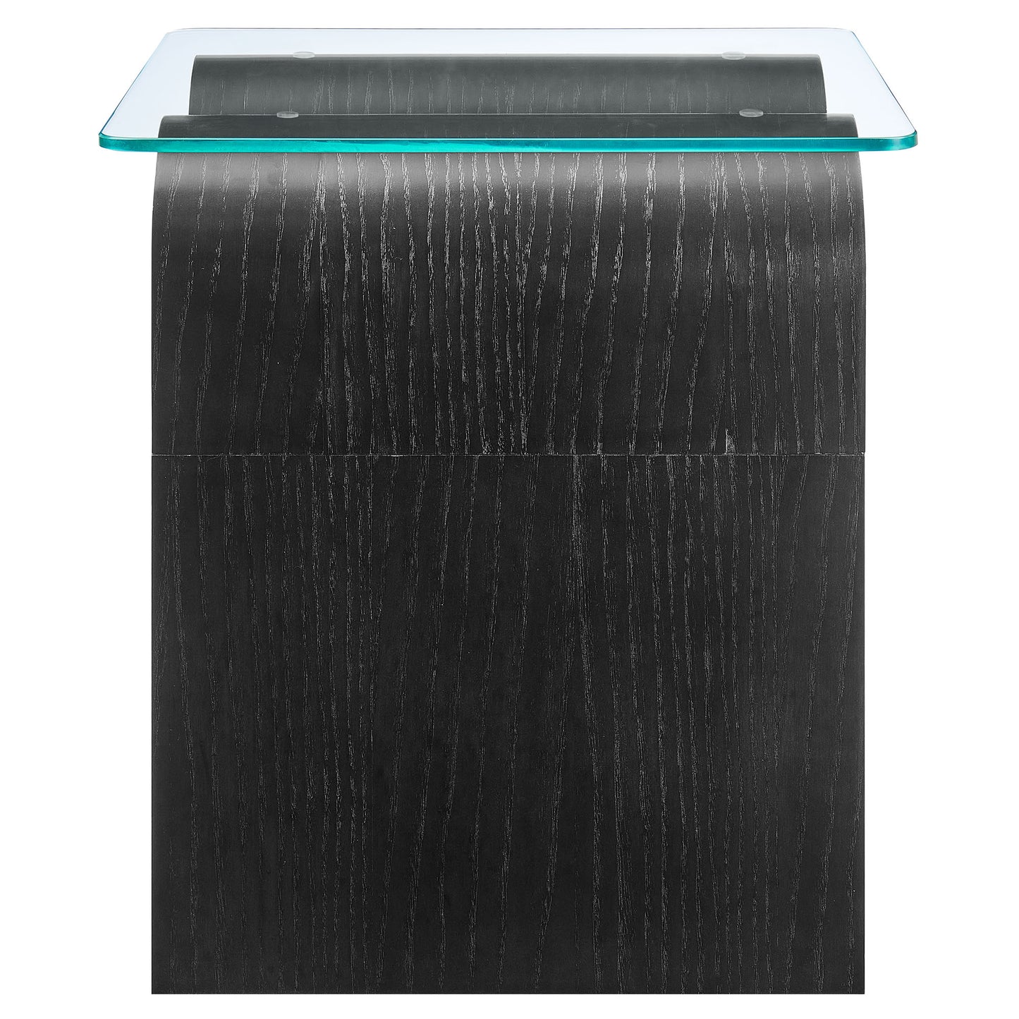 Modway - Ondine Glass Top Side Table by Modway  Living Room Tables Black - EEI-6902-BLK