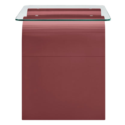 Modway - Ondine Glass Top Side Table by Modway  Living Room Tables Purple - EEI-6902-SPA