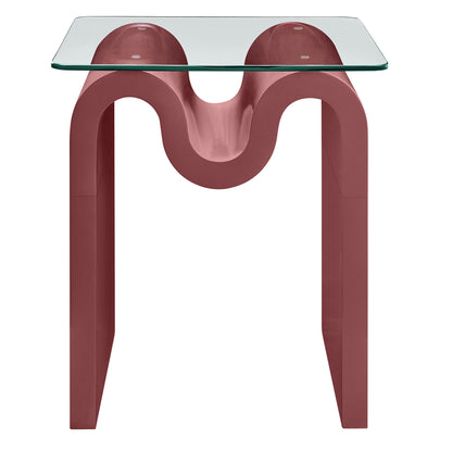 Modway - Ondine Glass Top Side Table by Modway  Living Room Tables Purple - EEI-6902-SPA
