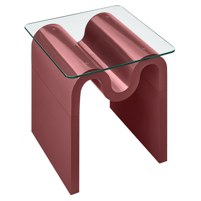 Modway - Ondine Glass Top Side Table by Modway  Living Room Tables Purple - EEI-6902-SPA