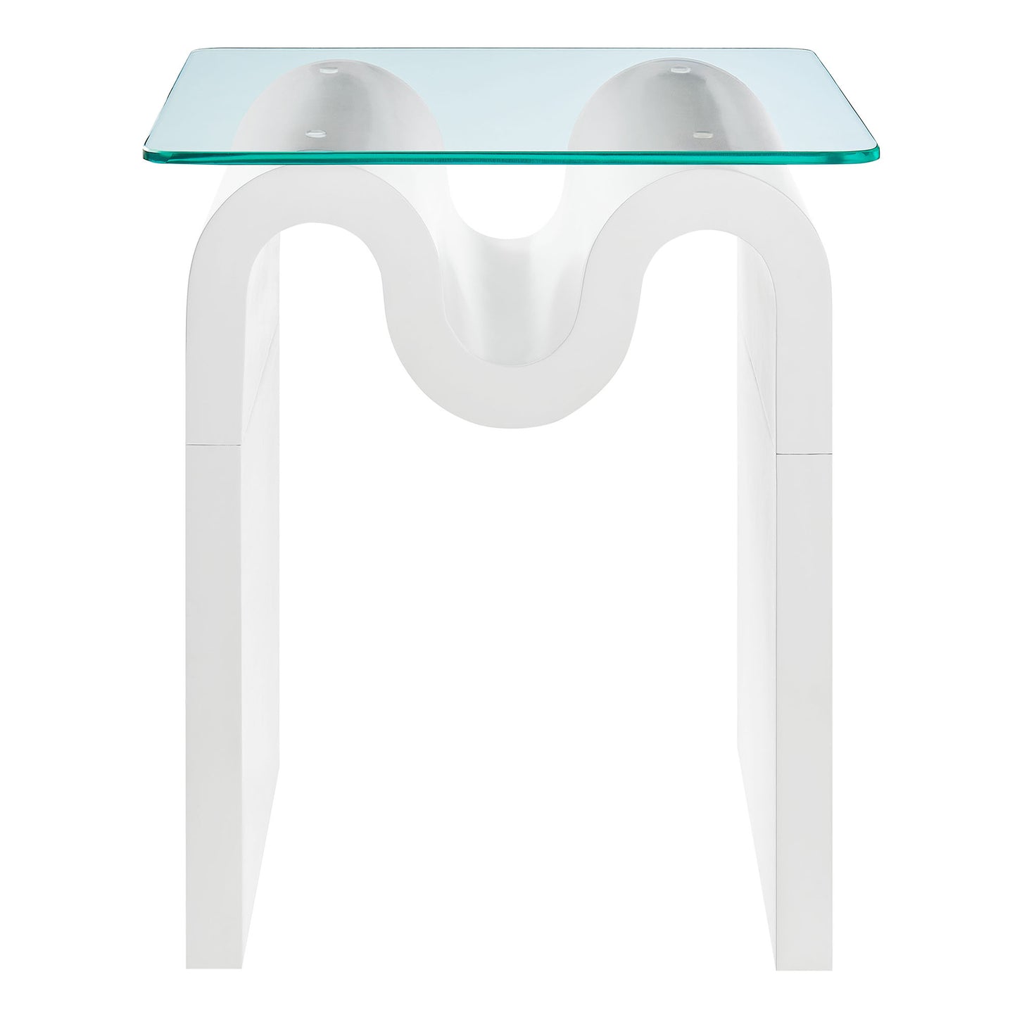 Modway - Ondine Glass Top Side Table by Modway  Living Room Tables White - EEI-6902-WHI