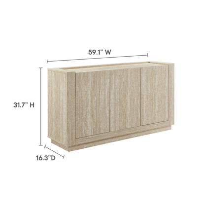 Modway - Hollis 59" Travertine Sideboard by Modway  Living Room Decor Brown - EEI-6906-TRA