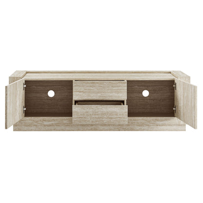 Modway - Hollis 59" Travertine TV Stand by Modway  Living Room Decor Brown - EEI-6907-TRA