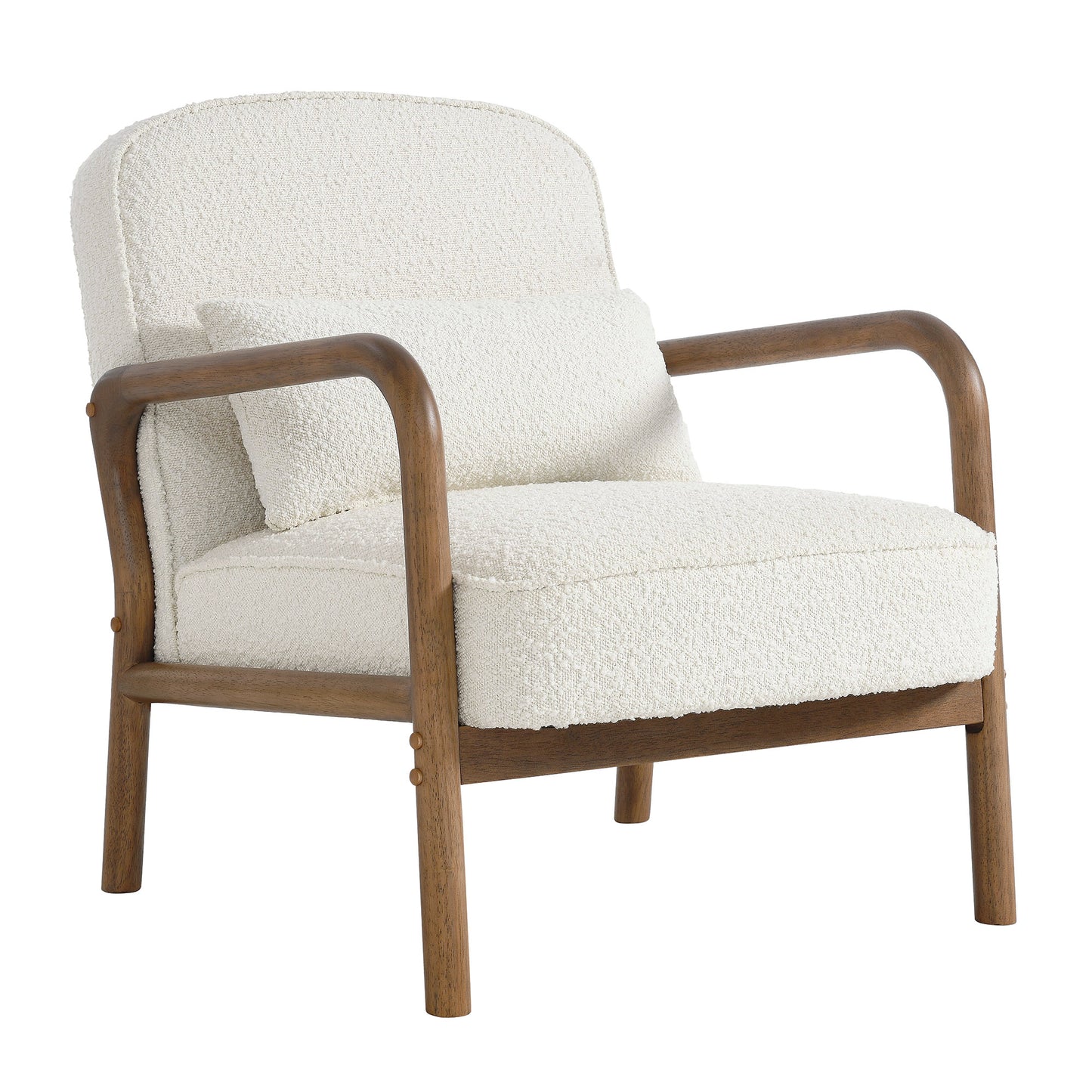 Modway - Charlie Boucle Upholstered Armchair by Modway  Living Room Sofas and Armchairs White - EEI-6909-IVO