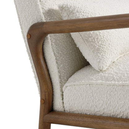 Modway - Charlie Boucle Upholstered Armchair by Modway  Living Room Sofas and Armchairs White - EEI-6909-IVO