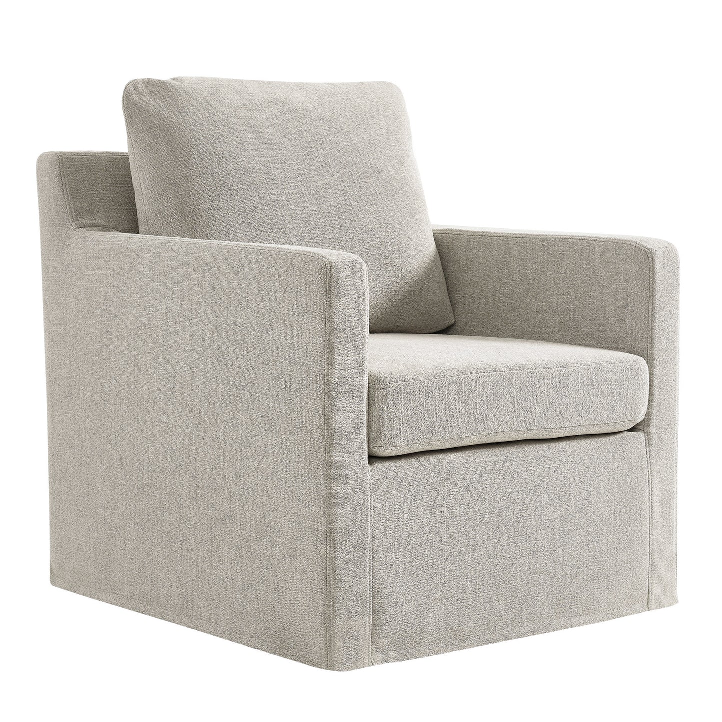 Modway - Serene Fabric Slipcovered Swivel Armchair by Modway  Living Room Sofas and Armchairs Brown - EEI-6910-LIN