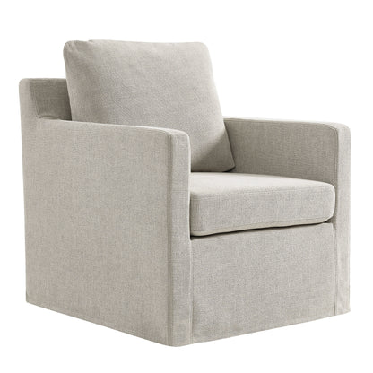 Modway - Serene Fabric Slipcovered Swivel Armchair by Modway  Living Room Sofas and Armchairs Brown - EEI-6910-LIN