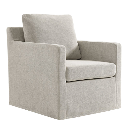 Modway - Serene Fabric Slipcovered Swivel Armchair by Modway  Living Room Sofas and Armchairs Brown - EEI-6910-LIN