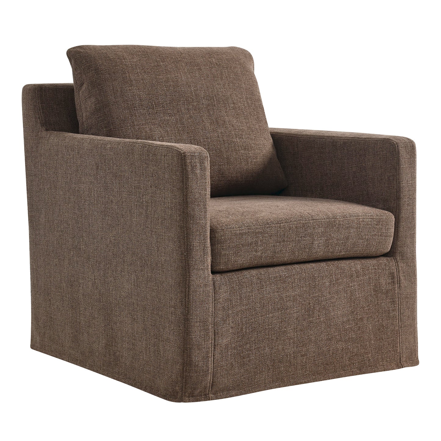 Modway - Serene Fabric Slipcovered Swivel Armchair by Modway  Living Room Sofas and Armchairs Brown - EEI-6910-MOC
